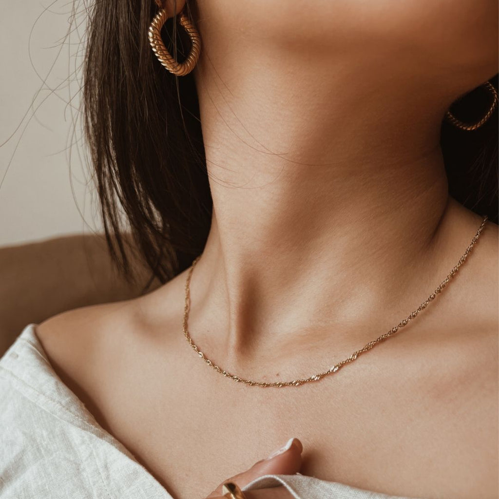 MINIMAL GOLD CHAIN NECKLACE - Olette Jewellery