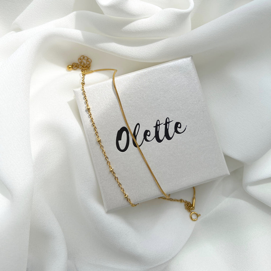 DOUBLE CHAIN BEAD BRACELET - Olette Jewellery