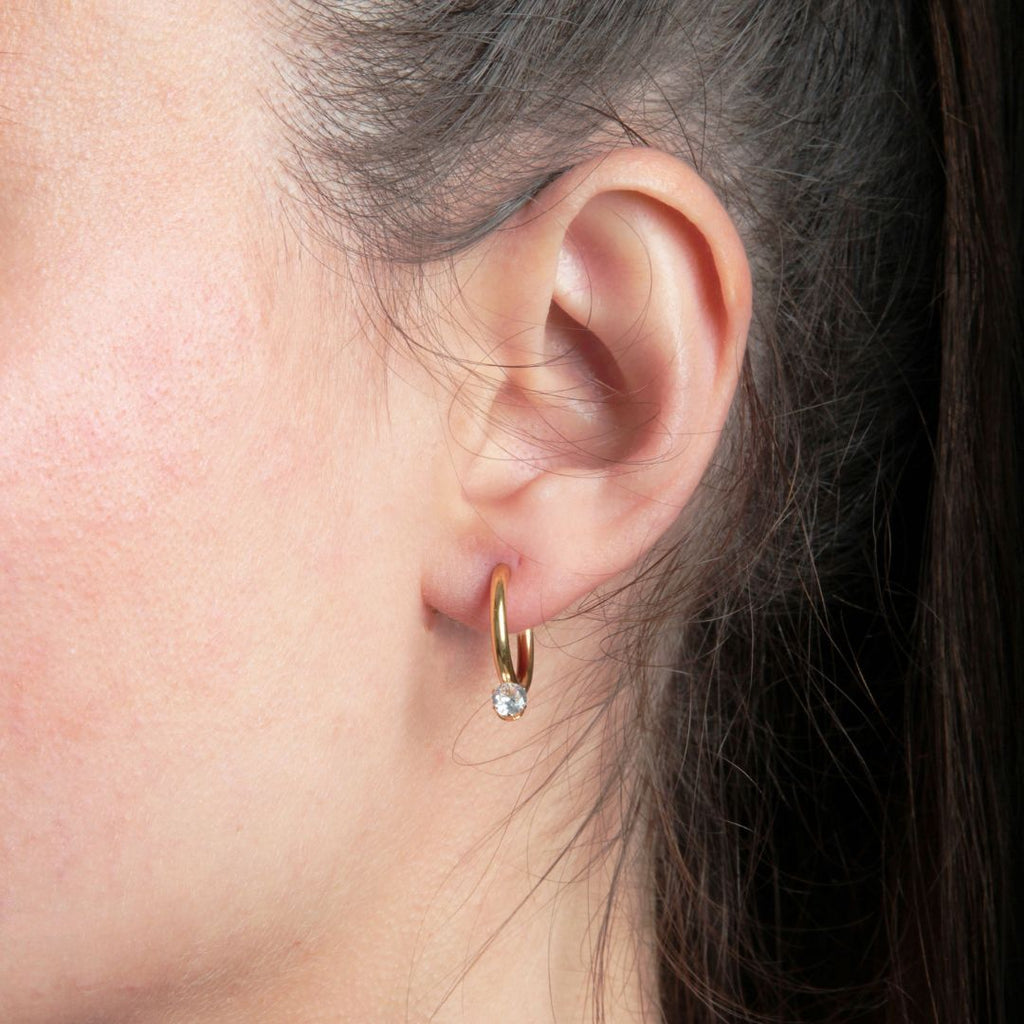 Fashion Minimal Hoop Earrings Crystal Zirconia Small Huggie Thin Hoops  Cartilage Earring Helix Tragus Earring Piercing Jewelry - AliExpress