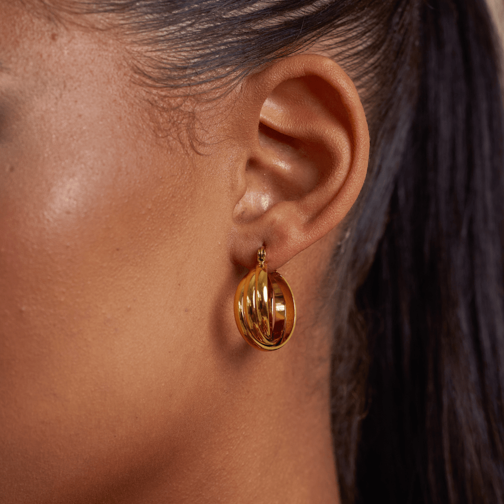 TWIST HOOP EARRINGS - Olette Jewellery