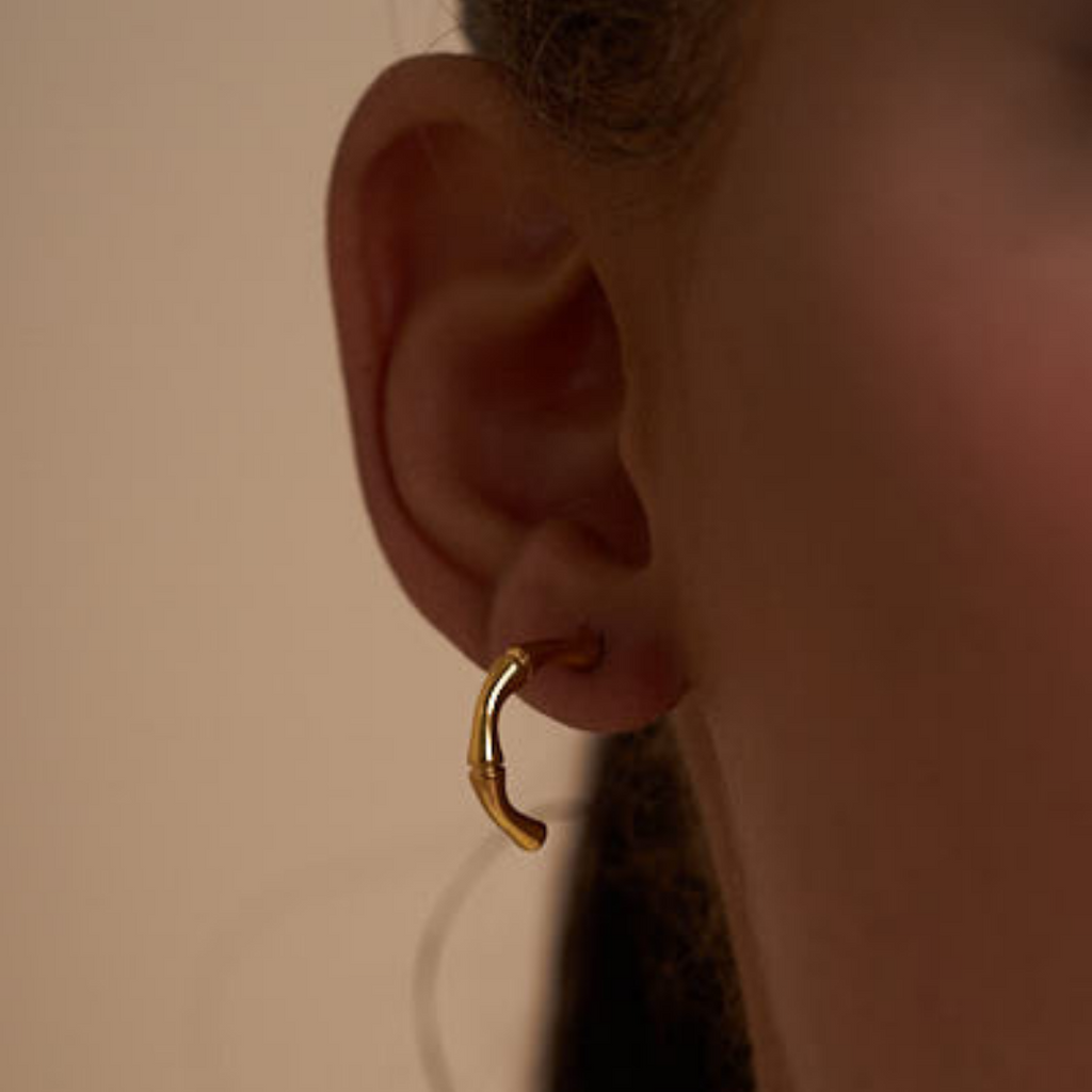 BAMBOO HOOP EARRINGS - Olette Jewellery