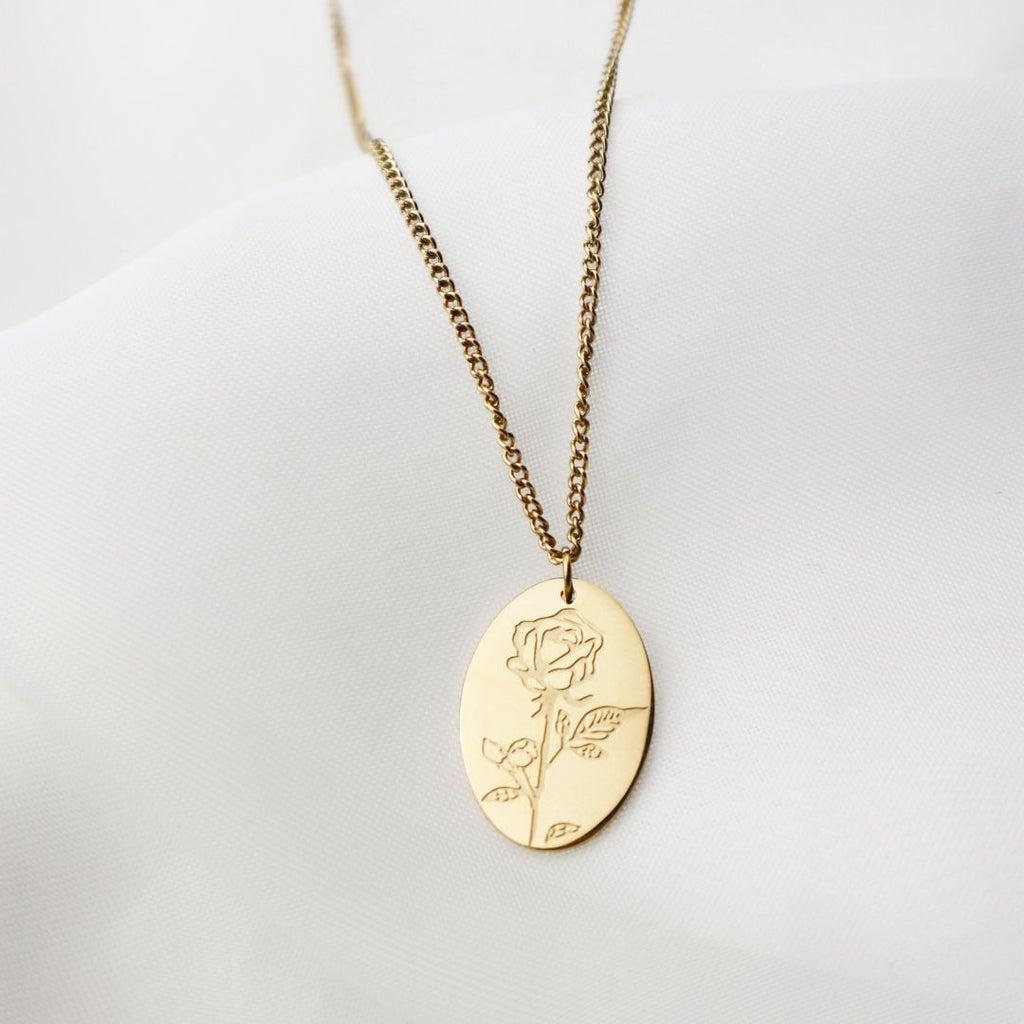ROSE COIN NECKLACE - Olette Jewellery